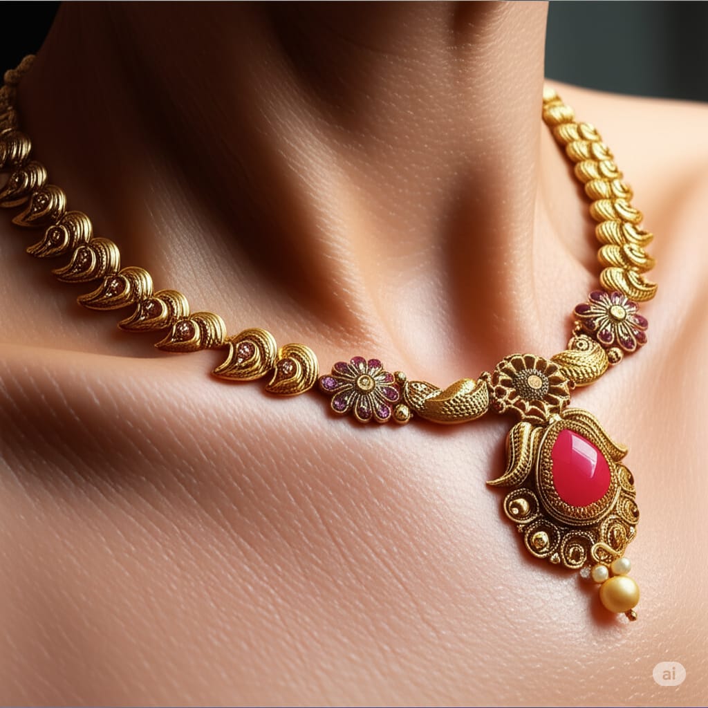 South Indian Temple Jewellery Necklace