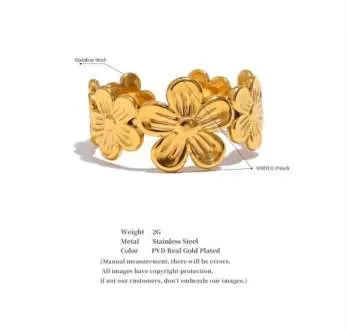 Textured Flower Bunch Ring - Image 4